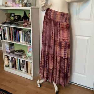 Tie dye boho skirt